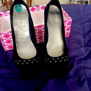 Black Swede dress shoes